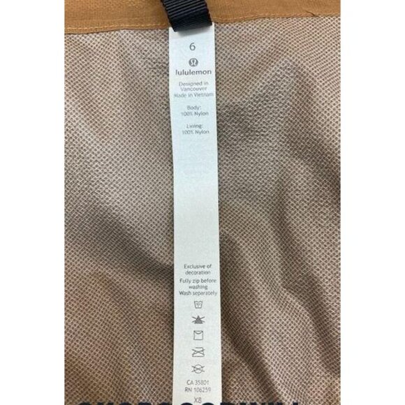 Lululemon Women's Bronze Zip Up Light Weight Jacket Size 6 Like New‎ - Picture 6 of 8